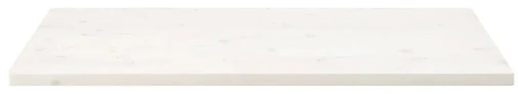 Tampo de mesa retangular 110x55x2,5 cm pinho maciço branco