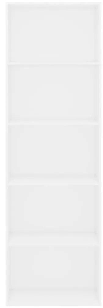 Estante com 5 prateleiras 60x30x189 cm contraplacado branco