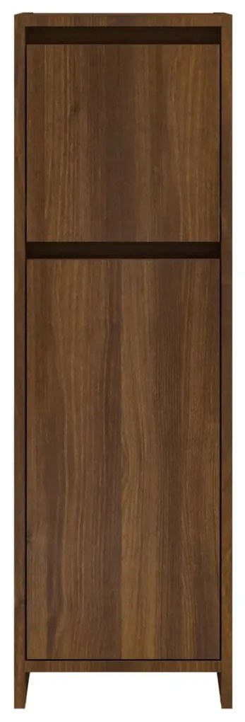 Armário WC 30x30x95 cm derivados de madeira carvalho castanho