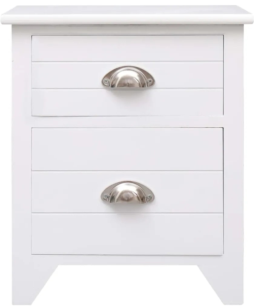 Mesa-de-cabeceira 38x28x45 cm madeira paulownia branco