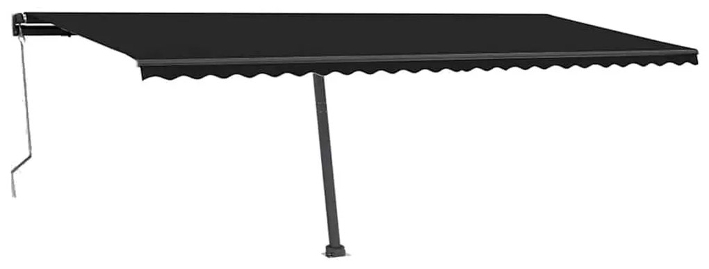 Toldo automático com LED e sensor de vento 600x300 cm antracite