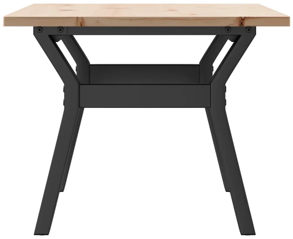 Mesa de centro estrutura em Y 80x50x40 cm pinho e aço