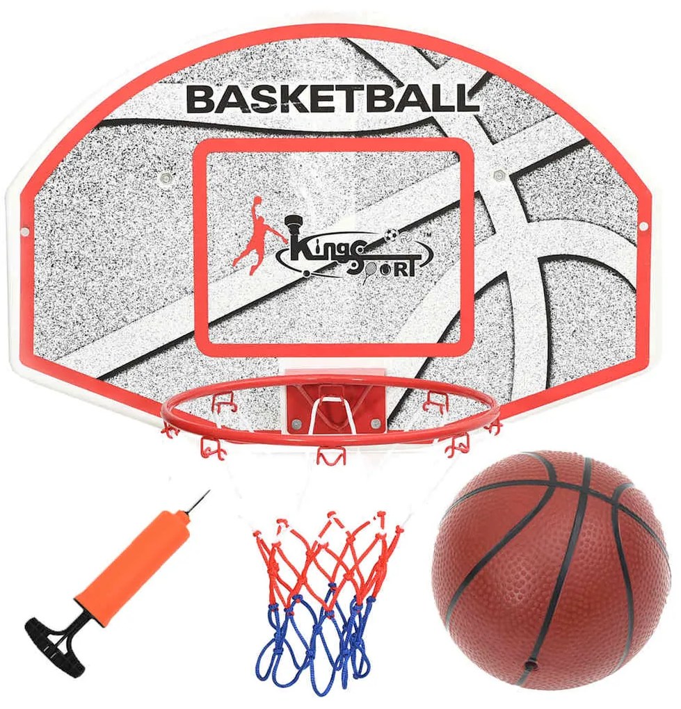 Conjunto tabela basquetebol p/ montar parede 5 pcs 66x44,5 cm