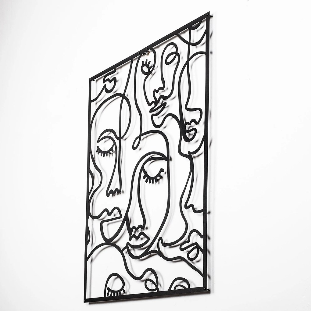 Acessório Decorativo de Parede em Metal Model-190 – Preto – 52 x 70 cm