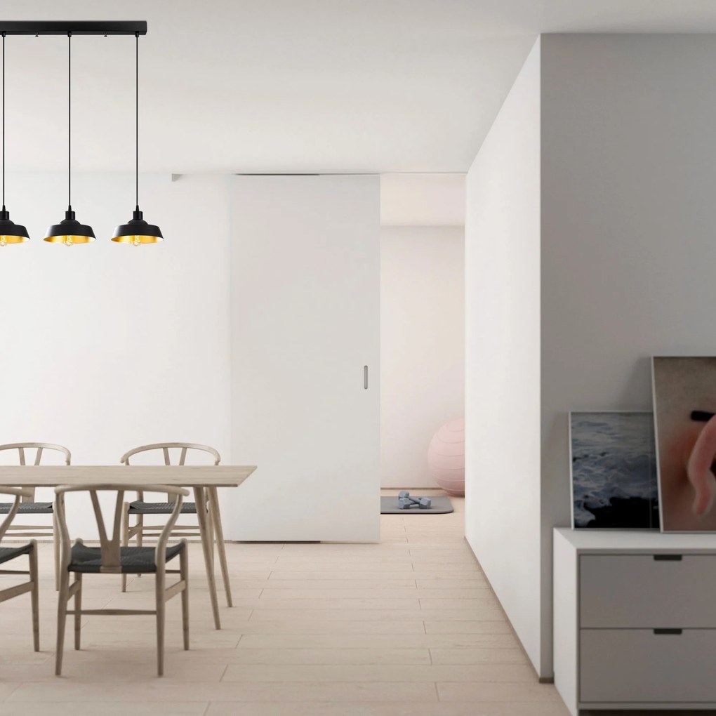 Candeeiro Berceste – Preto – 72 x 22 cm