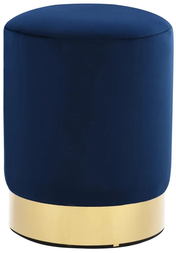 vidaXL Banco 28 x 36 cm veludo azul e dourado