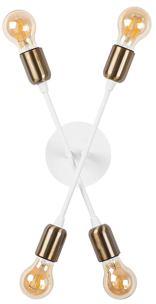 Candeeiro de Parede Fleur – Branco – 17 x 8 cm