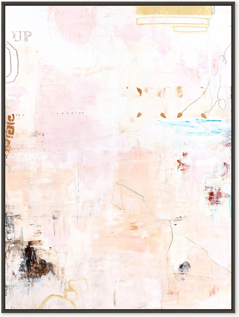 Quadro em tela emoldurado pintado à mão Small Notes