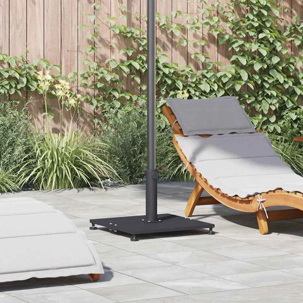 vidaXL Base de Guarda-sol Externo Cinzento escuro 45 x 45 x 31 cm Aço