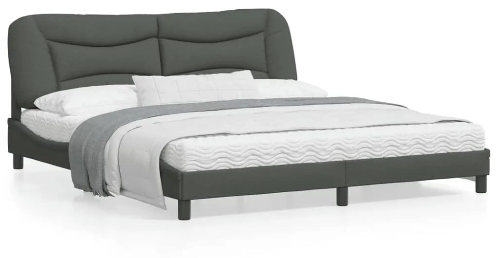 vidaXL Estrutura de cama com LED sem colchão 180x200 cm tecido