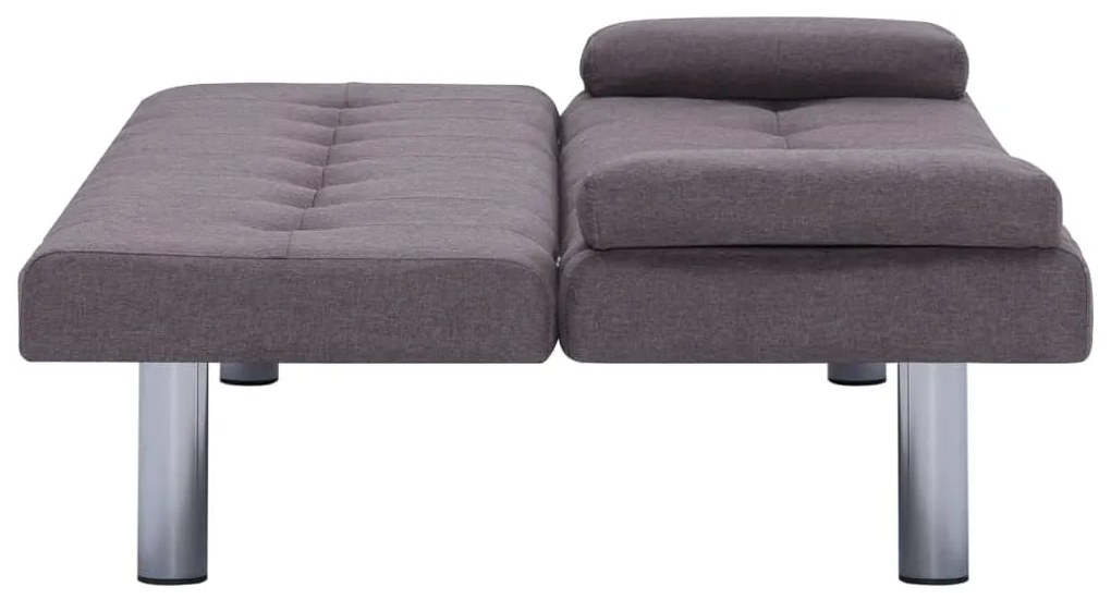 Sofá Cama Vivian - Cor Cinzento Acastanhado - Em Tecido, Estrutura em