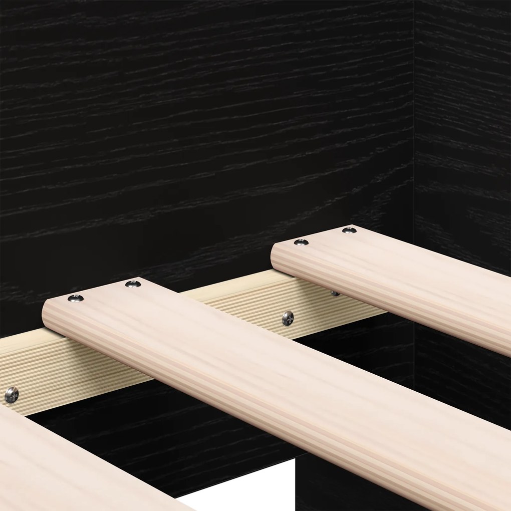 Cama de Dia com Gavetas em Carvalho Preto Carvalho preto