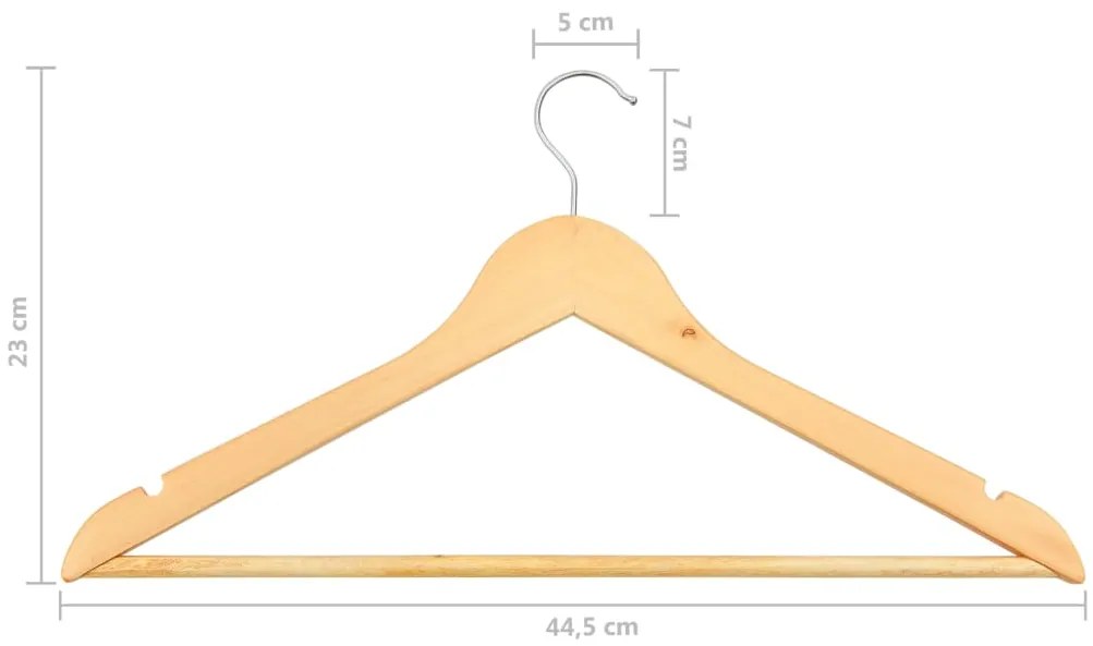 20 pcs conjunto de cabides antiderrapantes madeira