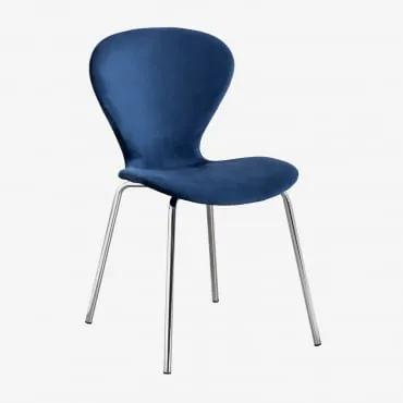 Pacote de 2 cadeiras de jantar empilháveis em veludo Uit Azul & - Sklum