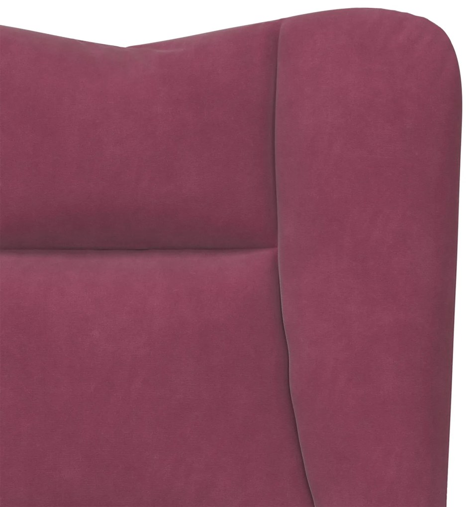 Poltrona Relaxante VidaXL Vermelha de Veludo