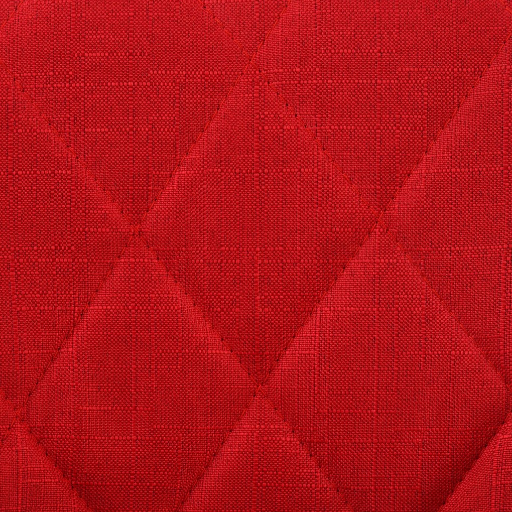 Banco de bar Lazio em tecido e com estrutura preta 46 x 83-104 x 49 cm Vermelho