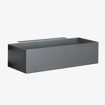 Cesto De Arrumação Modular Para Cozinha Exterior Em Aço Savona Cinza Grafito & 30 X 10 Cm - Sklum