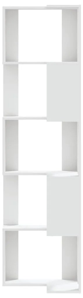 Estante canto 5 prateleiras 50x50x179 cm deriv. madeira branco