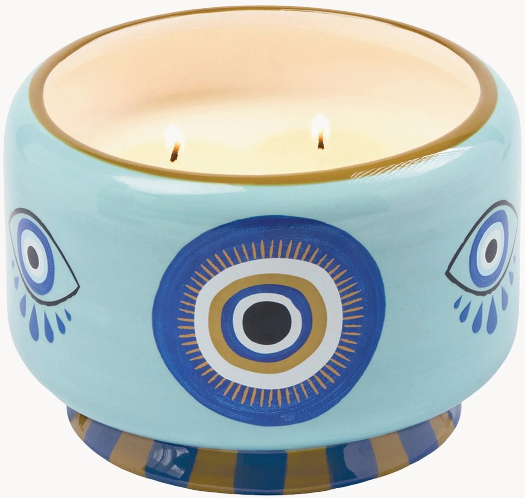 Vela perfumada em cerâmica Eye (incenso, fumo)