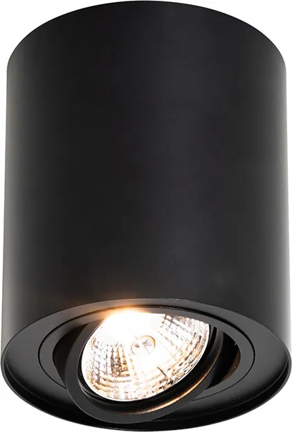 Conjunto de 4 focos de teto modernos pretos ajustáveis AR70 - Rondoo Up