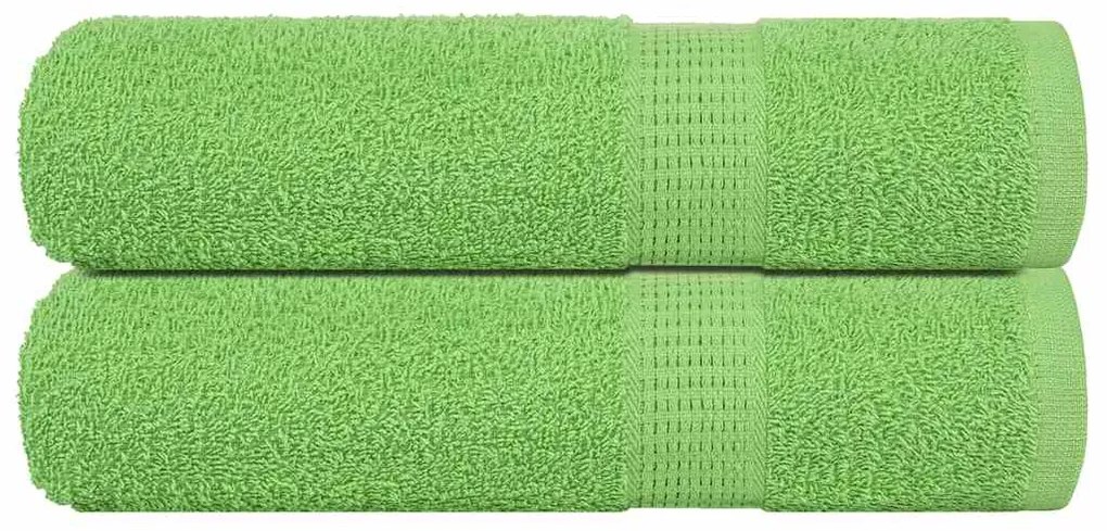 vidaXL Toalhas banho FROGN 2 pcs 100x150 cm 360 g/m² verde maça