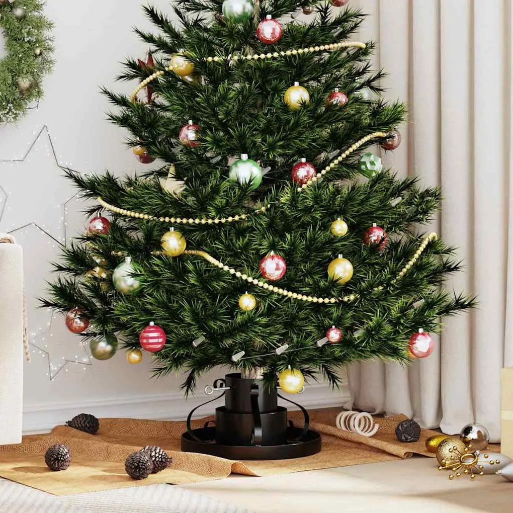 vidaXL Suporte para Árvore de Natal Preto 40 x 40 x 21 cm Aço