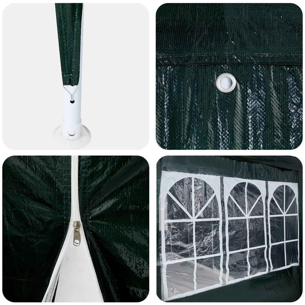 Tenda para Festa com 8 Lados Verde 4x4 m PE
