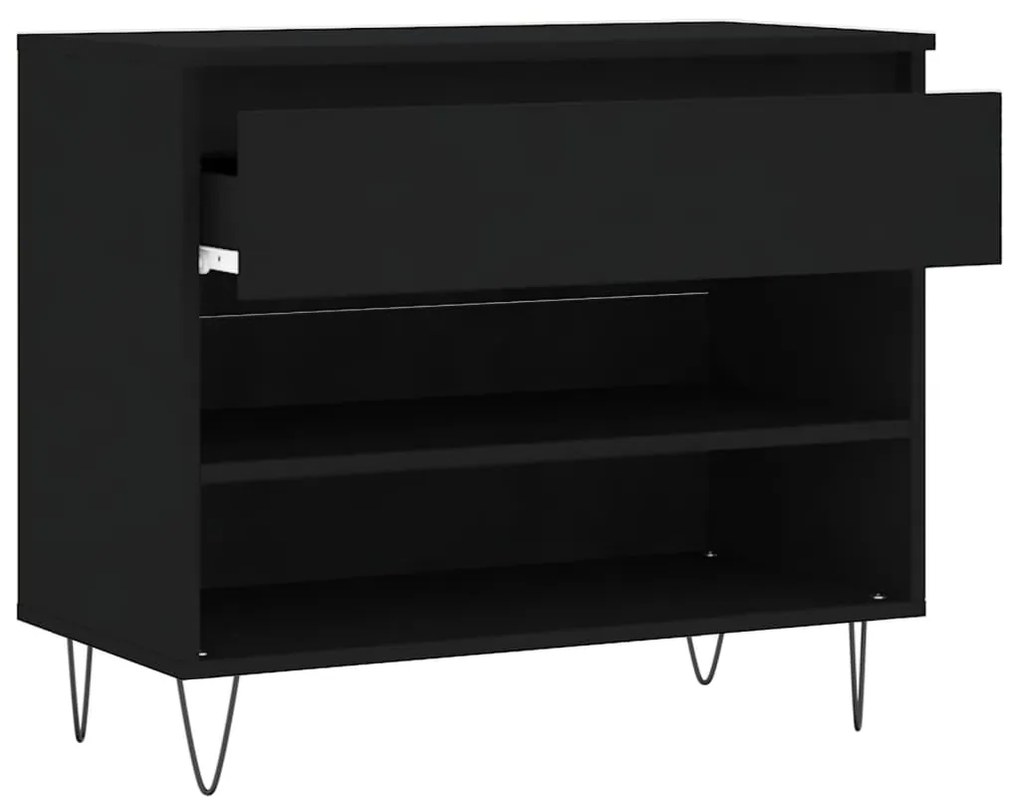 Sapateira 70x36x60 cm derivados de madeira preto