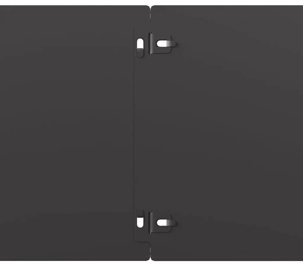 Orlas de relvado 30 pcs preto 20x103 cm aço laminado a frio