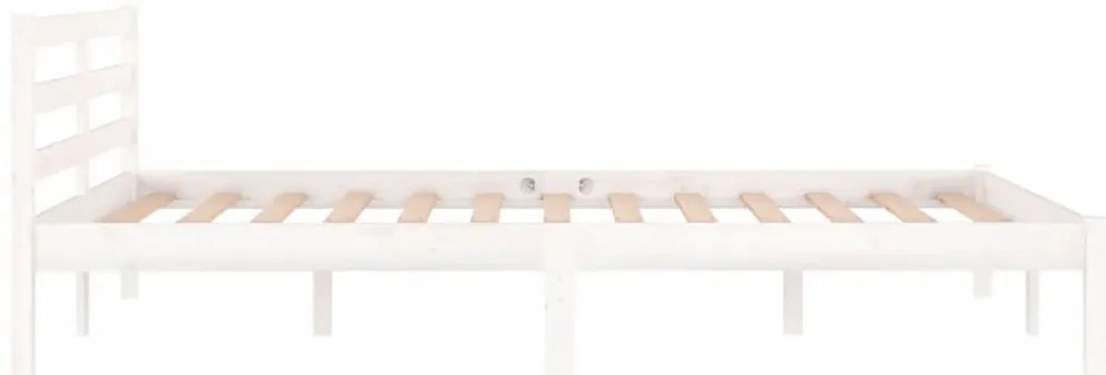 Estrutura de cama 120x200 cm pinho maciço branco