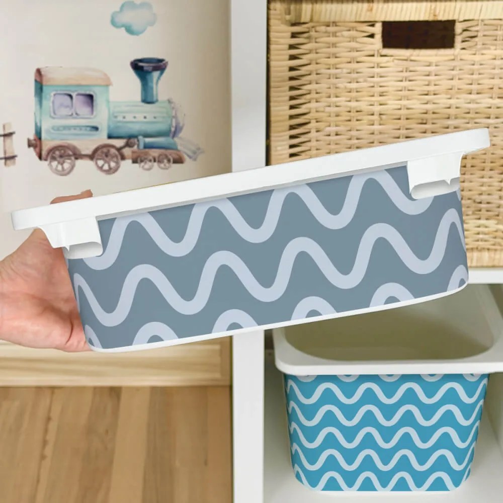 Autocolante para a caixa IKEA TROFAST - Ondas