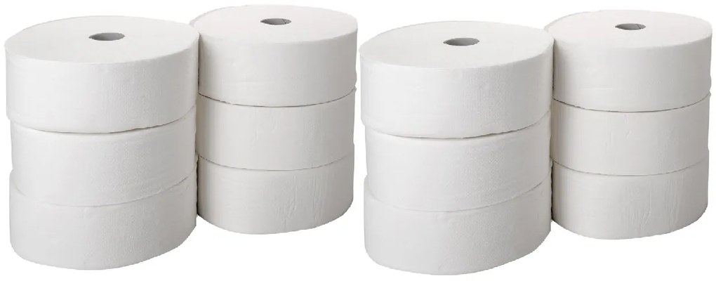 Papel Higiénico Jumbo Branco 12 Rolos