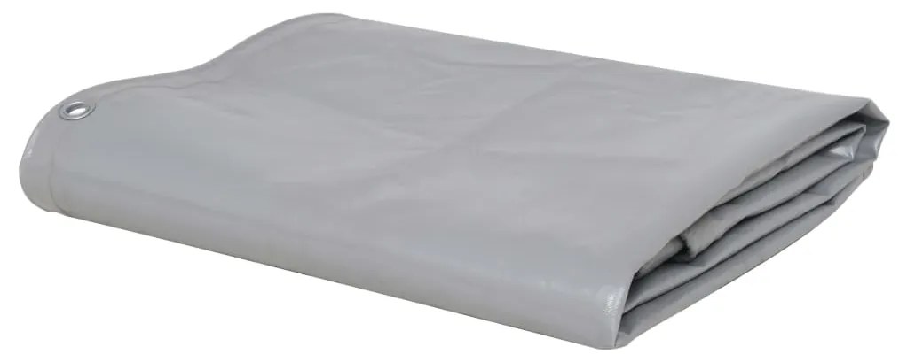 43809 vidaXL Lona 650 g/m² 3x3 m cinzento