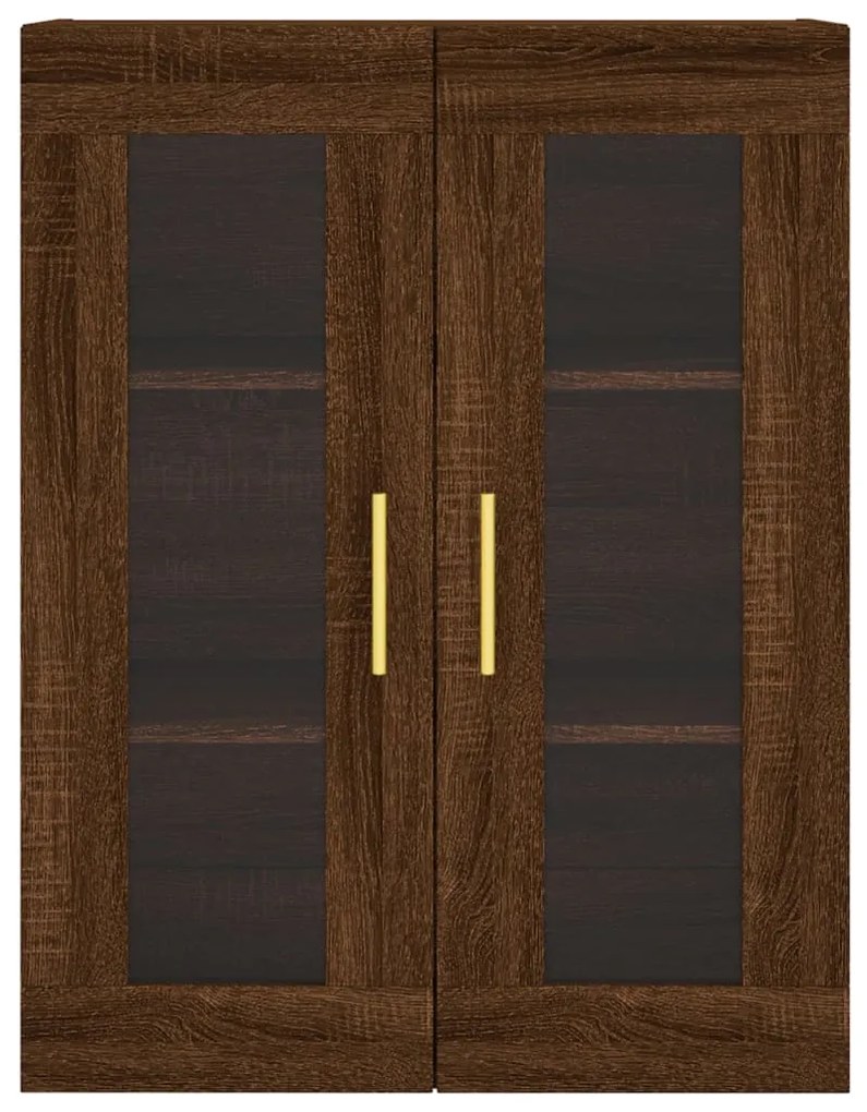 Armário alto 69,5x34x180cm madeira processada carvalho castanho