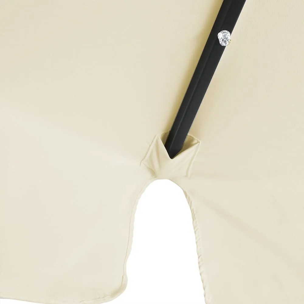 Guarda-sol LED Atenas com proteção (BASE NÃO INCLUIDA) UV 80+ Ø330 x 269 cm Creme