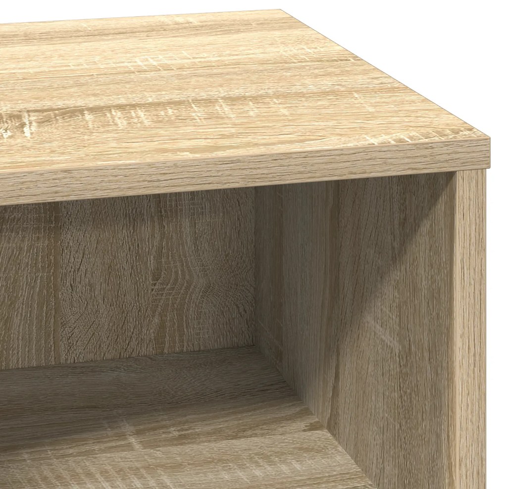 Criado-mudo com LED Carvalho Sonoma 50x34,5x50 cm