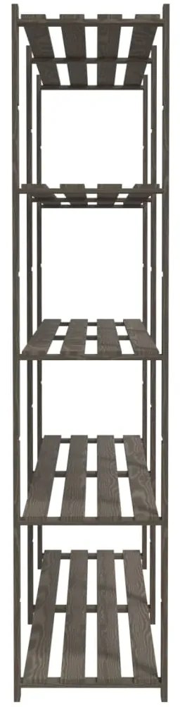 Unidade de arrumação 5 prateleiras 170x38x170 cm pinho maciço