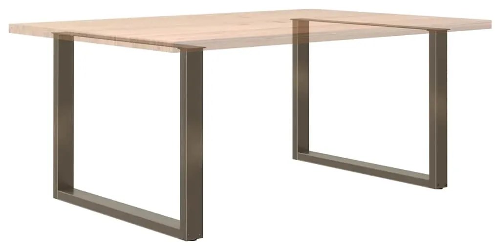 Pés para mesa de jantar em formato de U, 2 peças, aço natural, 100x(72