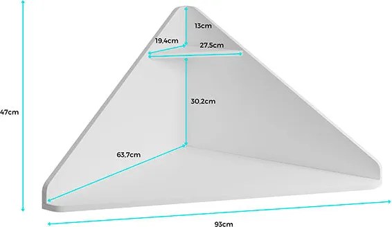 Secretária de Parede Cascais – 93x63,7x45 cm – Branco Mate – Design Su