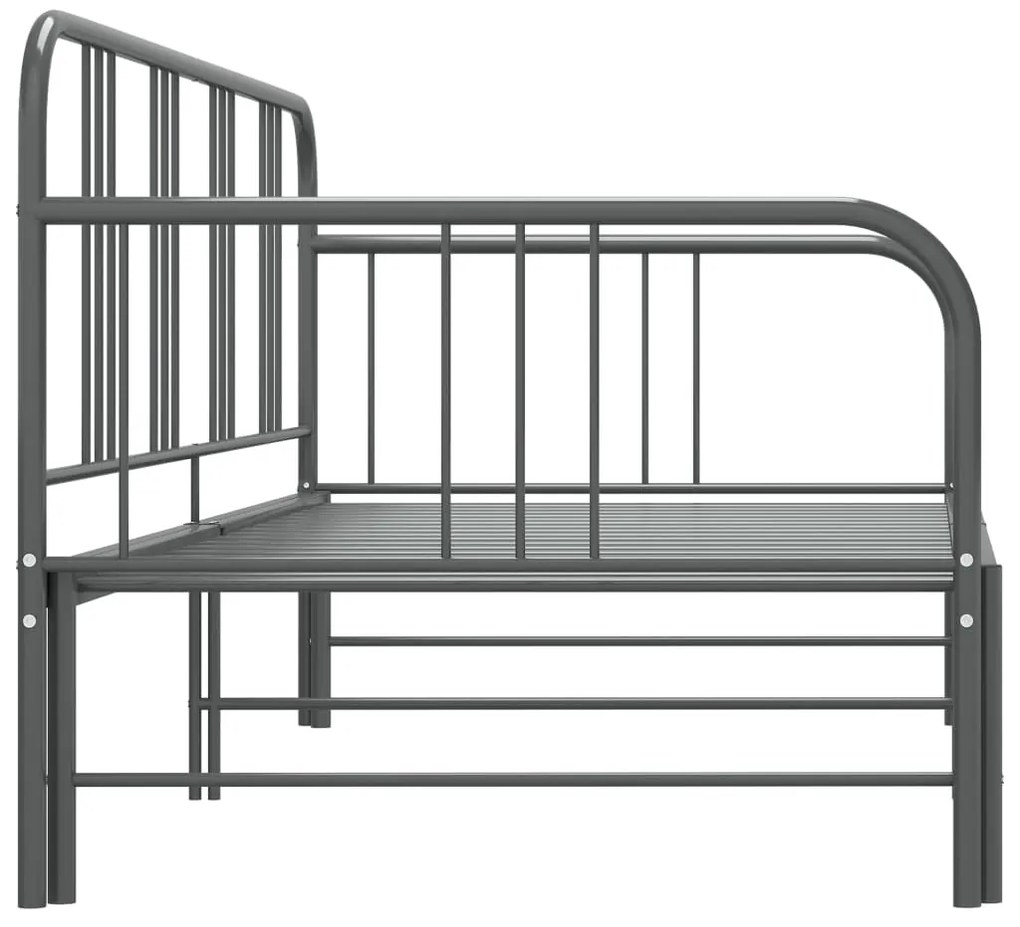 Estrutura sofá-cama de puxar 90x200 cm metal cinzento
