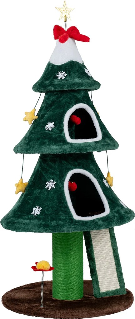 Árvore para Gatos, 60 x 60 x 137,5 cm, Design Natalício, Verde