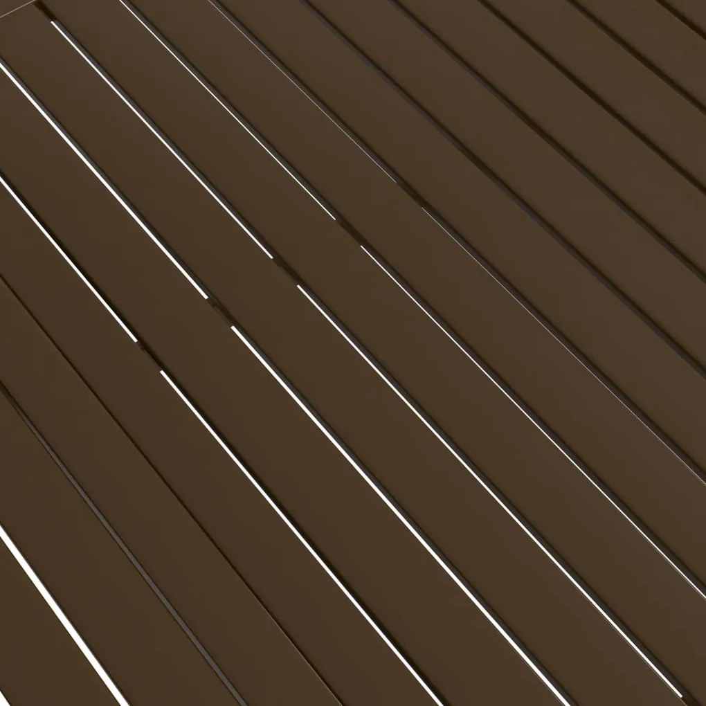 Mesa de jardim 140x80x72 cm aço castanho