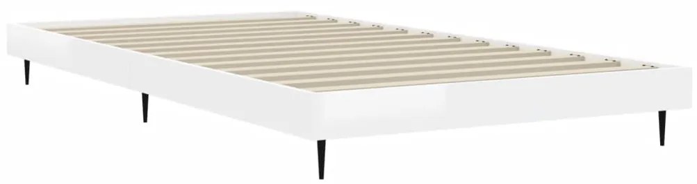 Estrutura cama 100x200 cm derivados de madeira branco brilhante