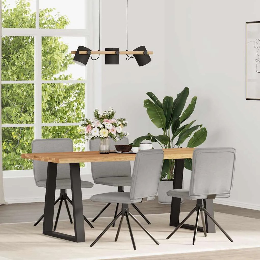 vidaXL Cadeiras de jantar 4 pcs tecido cinza nuvem