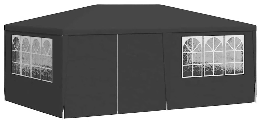 Tenda festas com paredes laterais 4x6m 90g/m² antracite
