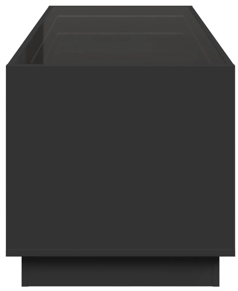 Mesa de centro luzes LED Infinity 90x50x50 cm preto