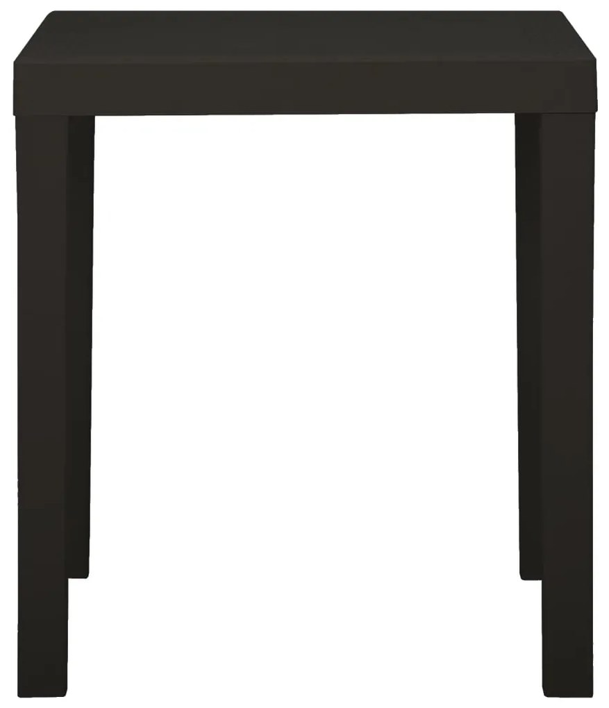 Mesa de jardim 79x65x72 cm plástico antracite