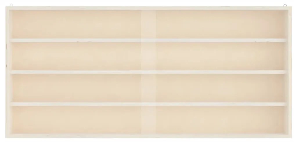 Vitrine de colecionador de madeira com portas 80x8,5x37 cm