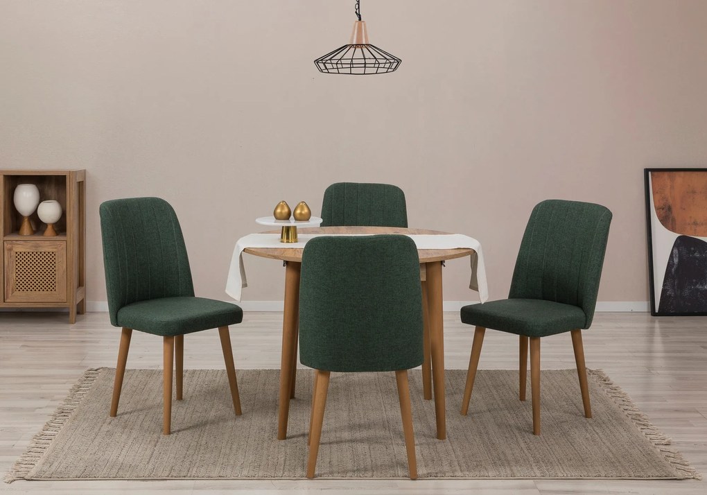 Conjunto de Mesa de Jantar Extensível e Cadeiras Vina – Pinho Atlântic