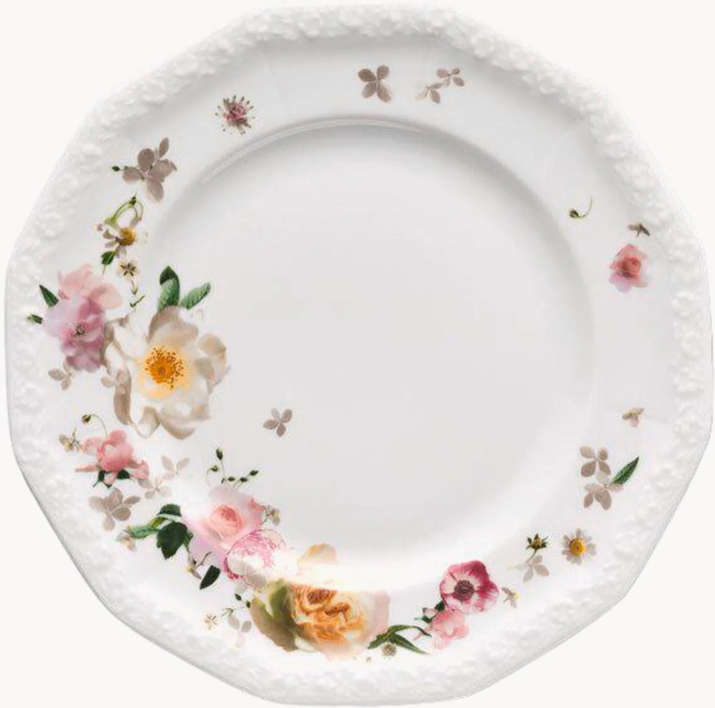 Pratos de pequeno-almoço em porcelana Maria, conjunto de 6